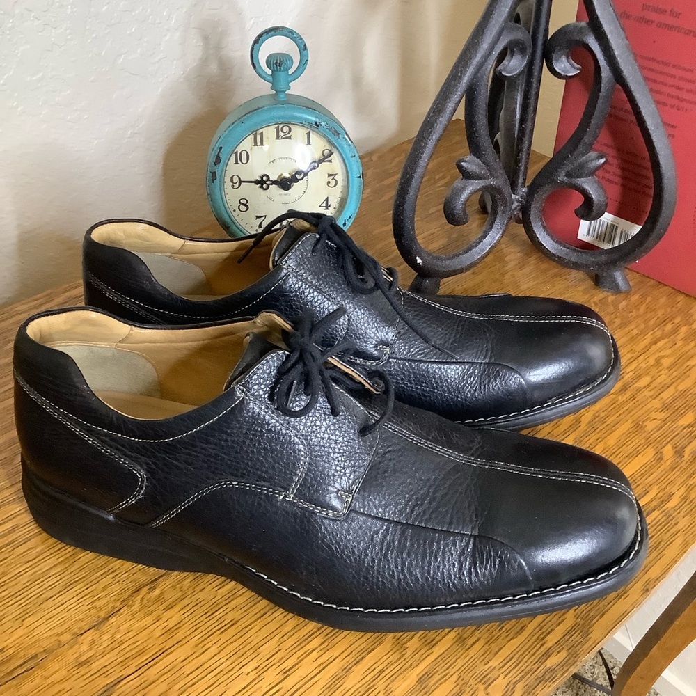 Johnston & Murphy Schuler Bicycle Shoe Mens Black Tumbled Back